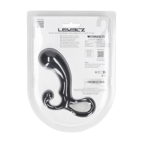 LEVELZ Bulb M Anatomiczny Masażer Prostaty z Pętlą Czarny Silikon Levelz by Shots