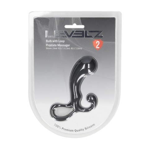 LEVELZ Bulb S Czarny silikonowy masażer z ergonomiczną pętlą Levelz by Shots