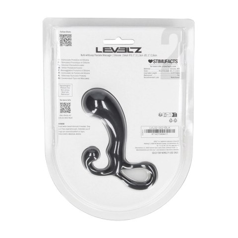 LEVELZ Bulb S Czarny silikonowy masażer z ergonomiczną pętlą Levelz by Shots