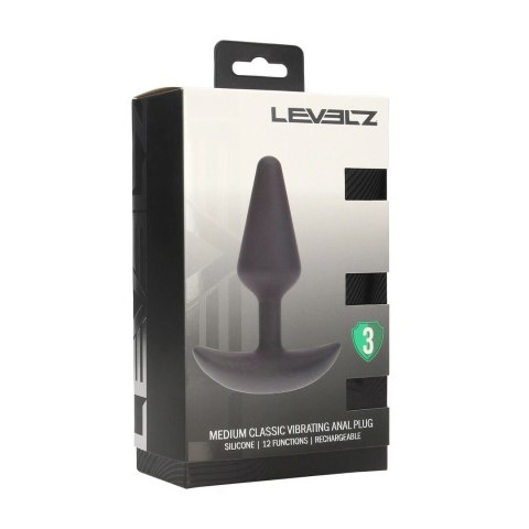 LEVELZ Classic Wibrujący Korek Silikonowy M Czarny - Model Średni Levelz by Shots