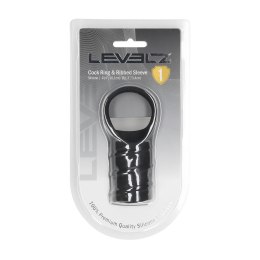 LEVELZ Czarny Pierścień Silikonowy z Teksturowaną Tuleją Levelz by Shots