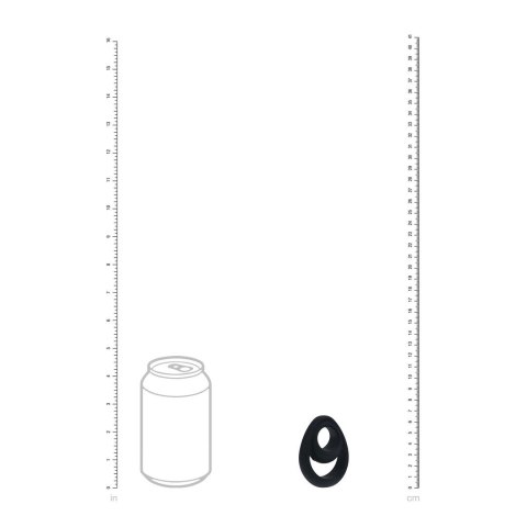 LEVELZ Double Ergo silikonowy pierścień anatomiczny czarny Levelz by Shots