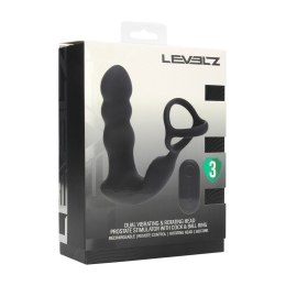 LEVELZ Dual Motor Silicone Pro Intimate Massager Black z pilotem Levelz by Shots