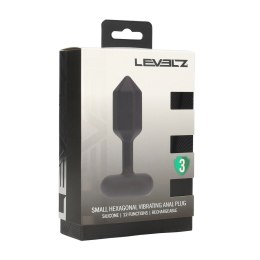 LEVELZ Hexagonal S Czarny - Wibrująca silikonowa zatyczka anatomiczna Levelz by Shots