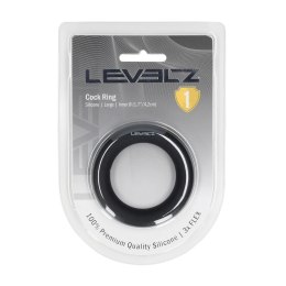 LEVELZ Pierścień Anatomiczny L z Silikonu Premium Czarny Levelz by Shots