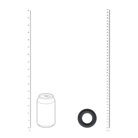 LEVELZ Pierścień Anatomiczny L z Silikonu Premium Czarny Levelz by Shots