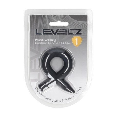 LEVELZ Pierścień Anatomiczny z Silikonu Liquid, Czarny, Elastyczny Levelz by Shots