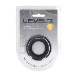 LEVELZ Pierścień Intymny M Czarny z Silikonu Premium Levelz by Shots