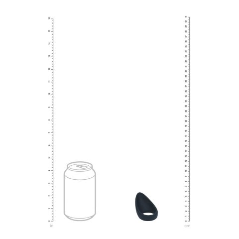 LEVELZ Pierścień Silikonowy Teardrop Czarny Ergonomiczny Kształt Levelz by Shots