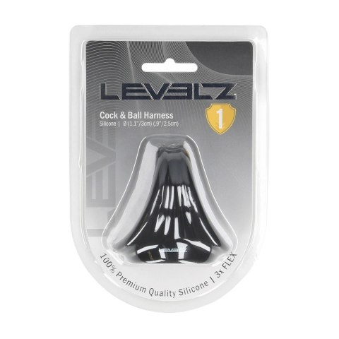 LEVELZ Silikonowy pierścień anatomiczny do podwojnego podparcia, czarny Levelz by Shots