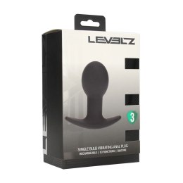 LEVELZ Single Bulb silikonowa wibrująca zatyczka anatomiczna czarna Levelz by Shots