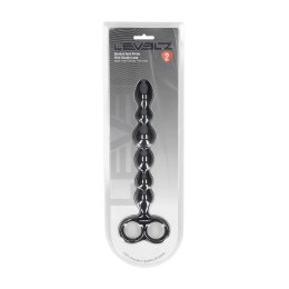 LEVELZ Sonda Anatomiczna Silikonowa Beaded Double Loop Czarna Levelz by Shots