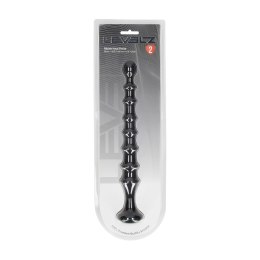 LEVELZ Sonda Anatomiczna Silikonowa Czarna Żebrowana, Flared Base Levelz by Shots
