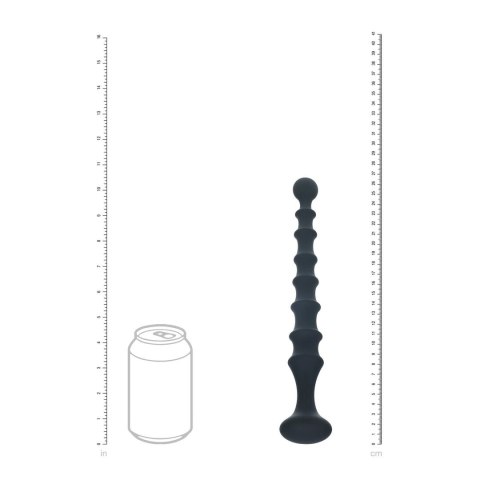 LEVELZ Sonda Anatomiczna Silikonowa Czarna Żebrowana, Flared Base Levelz by Shots