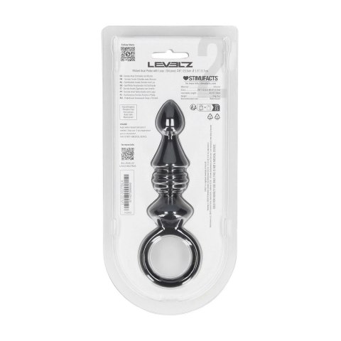 LEVELZ Sonda Anatomiczna Silikonowa z Uchwytową Pętlą Czarna Levelz by Shots