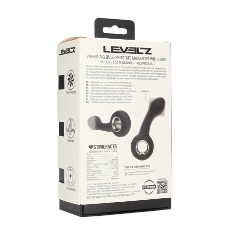 LEVELZ Vibrating Bulb Prostate Model z Uchwyt Loop Czarny Silikonowy Levelz by Shots