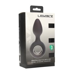 LEVELZ Wibrujący Korek Silikonowy z Uchem Czarny 11,5 cm Levelz by Shots