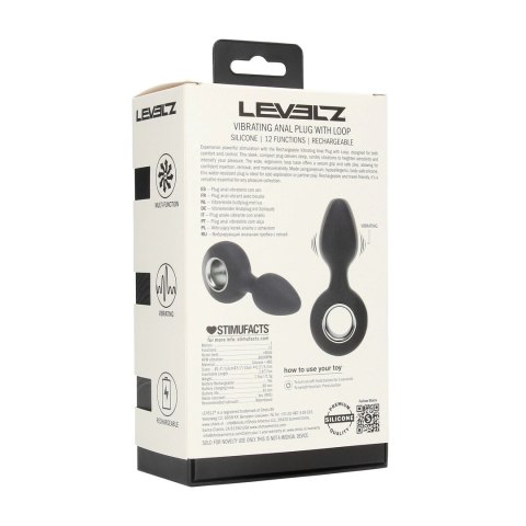 LEVELZ Wibrujący Korek Silikonowy z Uchem Czarny 11,5 cm Levelz by Shots