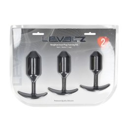 LEVELZ Zestaw 3 silikonowych stożkow z obciążeniem - czarny, rozmiary S/M/L Levelz by Shots