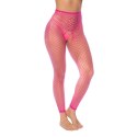 Leg Avenue 2w1 Siatkowa Bluzka lub Pończochy Neonowy Roż One Size Mapale