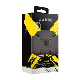 Ouch! by Shots - System paskow z zaciskami na uda, regulowany, czarny Ouch! by Shots
