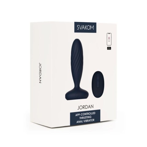 Svakom Jordan Navy Blue - Anatomiczny model z systemem ruchu i sterowaniem aplikacją Svakom