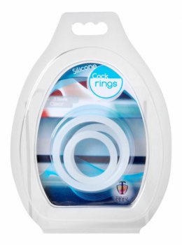 Trinity Vibes Zestaw Pierścieni Silikonowych Clear 3 Rozmiary XR Brands