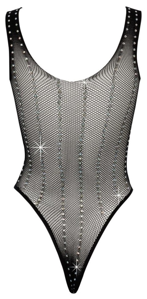 Cottelli Collection Fantasy Body siateczkowe czarne S-L z dżetami Fantasy by Cottelli