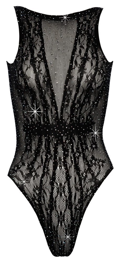 Cottelli Collection Fantasy Body z Kryształkami Czarny S-L Fantasy by Cottelli