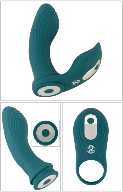 Couples Choice Zestaw 3w1 z wibratorem G i pierścieniem, pilot RC Couples Choice