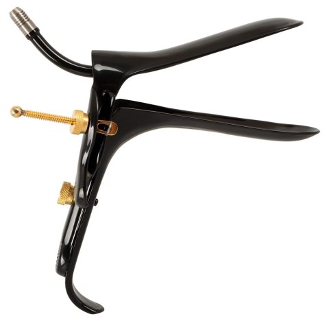 Fetish Collection Speculum z rurką na płyn, stal nierdzewna, czarny 15cm Fetish Collection