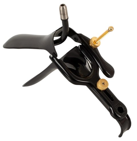 Fetish Collection Speculum z rurką na płyn, stal nierdzewna, czarny 15cm Fetish Collection