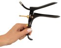 Fetish Collection Speculum z rurką na płyn, stal nierdzewna, czarny 15cm Fetish Collection