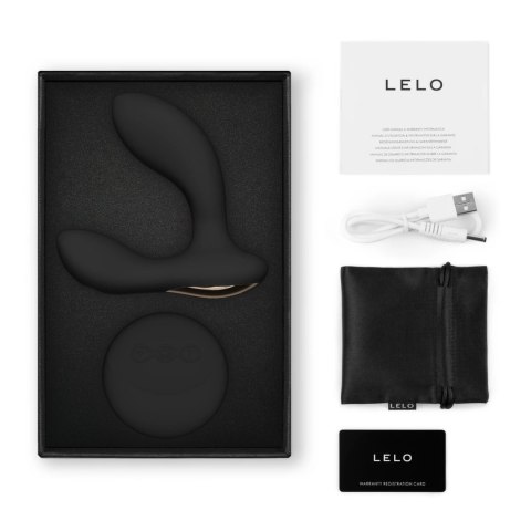 LELO Hugo 2 Remote czarny - zdalnie sterowany masażer z podwojnym silnikiem Lelo