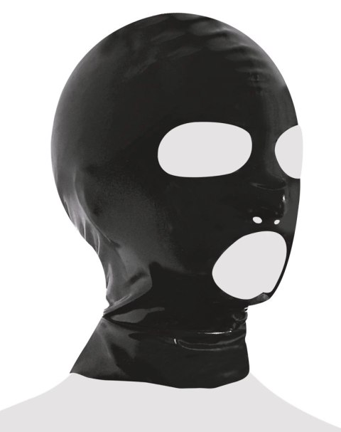 LateX Maska Lateksowa Czarna z Otworami na Oczy i Usta 0,4 mm Late X