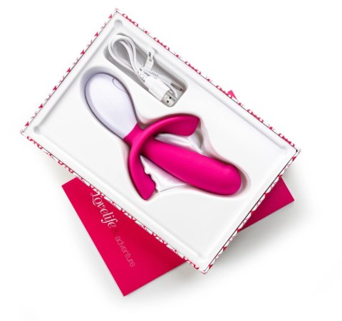 Lovelife Adventure 2 masażer potrojny silikonowy rożowo-biały USB Lovelife by OhMiBod