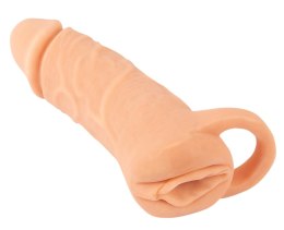 Nature Skin Medium - System 2w1 Przedłużający i Intymny Rękaw TPE 18,5 cm Nature Skin