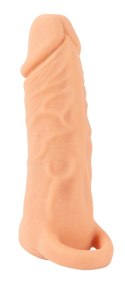 Nature Skin Medium - System 2w1 Przedłużający i Intymny Rękaw TPE 18,5 cm Nature Skin
