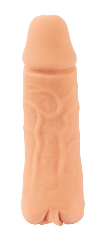 Nature Skin Medium - System 2w1 Przedłużający i Intymny Rękaw TPE 18,5 cm Nature Skin