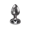 Playboy Pleasure Tux Aluminium Plug Small - elegancki korek metalowy Playboy