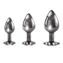 Playboy Pleasure Zestaw 3 metalowych zatyczek treningowych hematyt Playboy