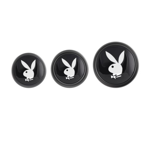 Playboy Pleasure Zestaw 3 metalowych zatyczek treningowych hematyt Playboy