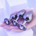 Playboy Pleasure Zestaw 3 metalowych zatyczek treningowych hematyt Playboy