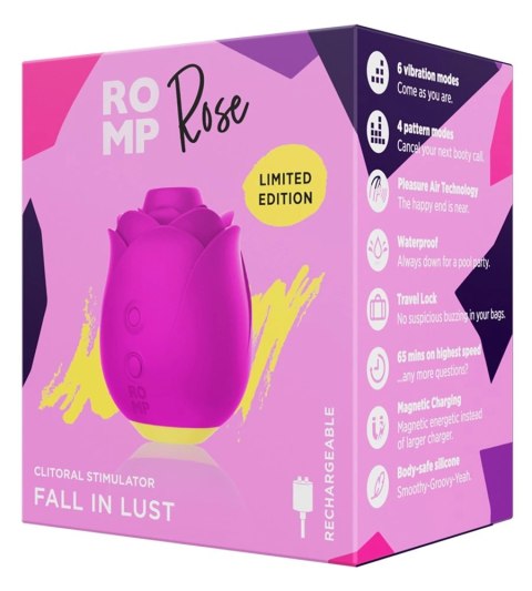 ROMP Rose - Stymulator powietrzny w kształcie roży, silikonowy, 7,6 cm ROMP