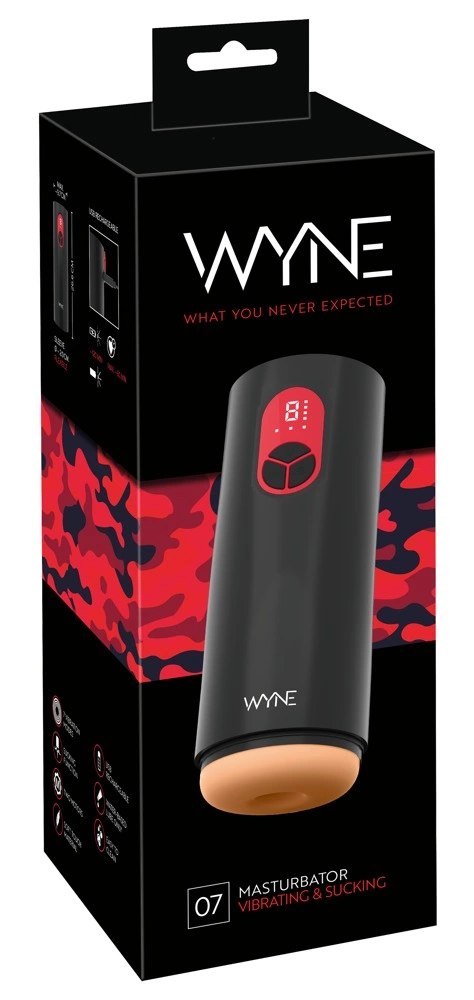 WYNE Model 07 - Intymna maszyna 2-silnikowa z funkcją ssania i wibracji WYNE