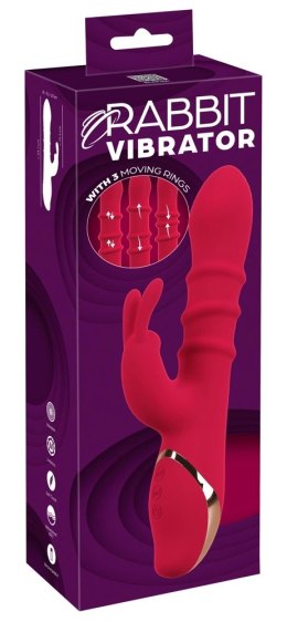 You2Toys Podwojny Wibrator Kroliczek 3 Ruchome Pierścienie Wodoodporny You2Toys