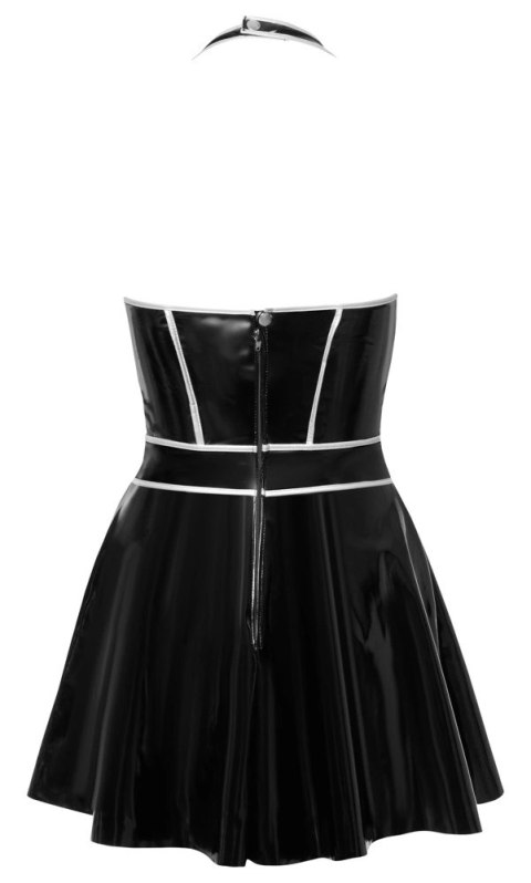 Black Level Sukienka Vinylowa Czarna Srebrne Szwy L Black Level