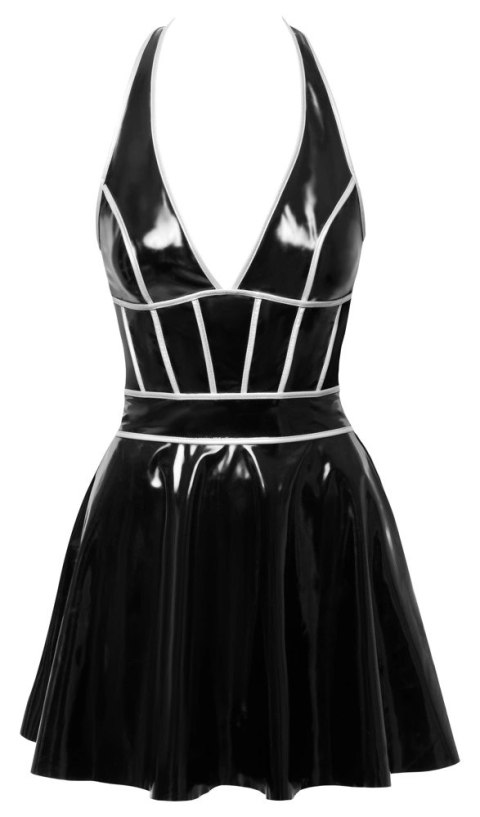 Black Level Sukienka Vinylowa Czarna Srebrne Szwy S Black Level