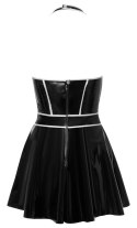 Black Level Sukienka Vinylowa Czarna Srebrne Szwy S Black Level