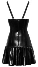 Black Level Sukienka Winylowa Czarna z Falbaną Rozmiar M Glamour Black Level